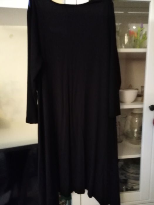Sukienka w kolorze czarno -szafirowym ,rękaw r. L-XL