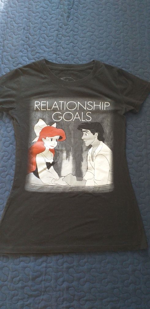 T-shirt Disney Ariel Syrenka XS czarny bawełna