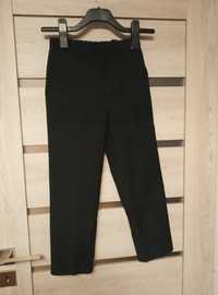 Eleganckie spodnie garniturowe czarne r 128