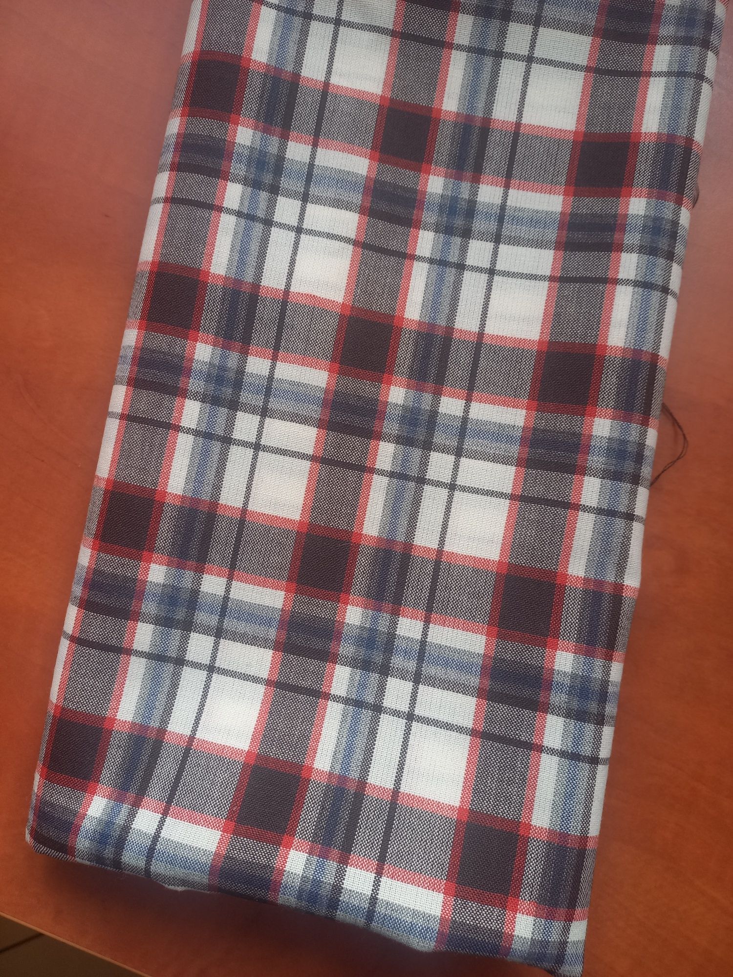 Materiał tkanina w kratkę