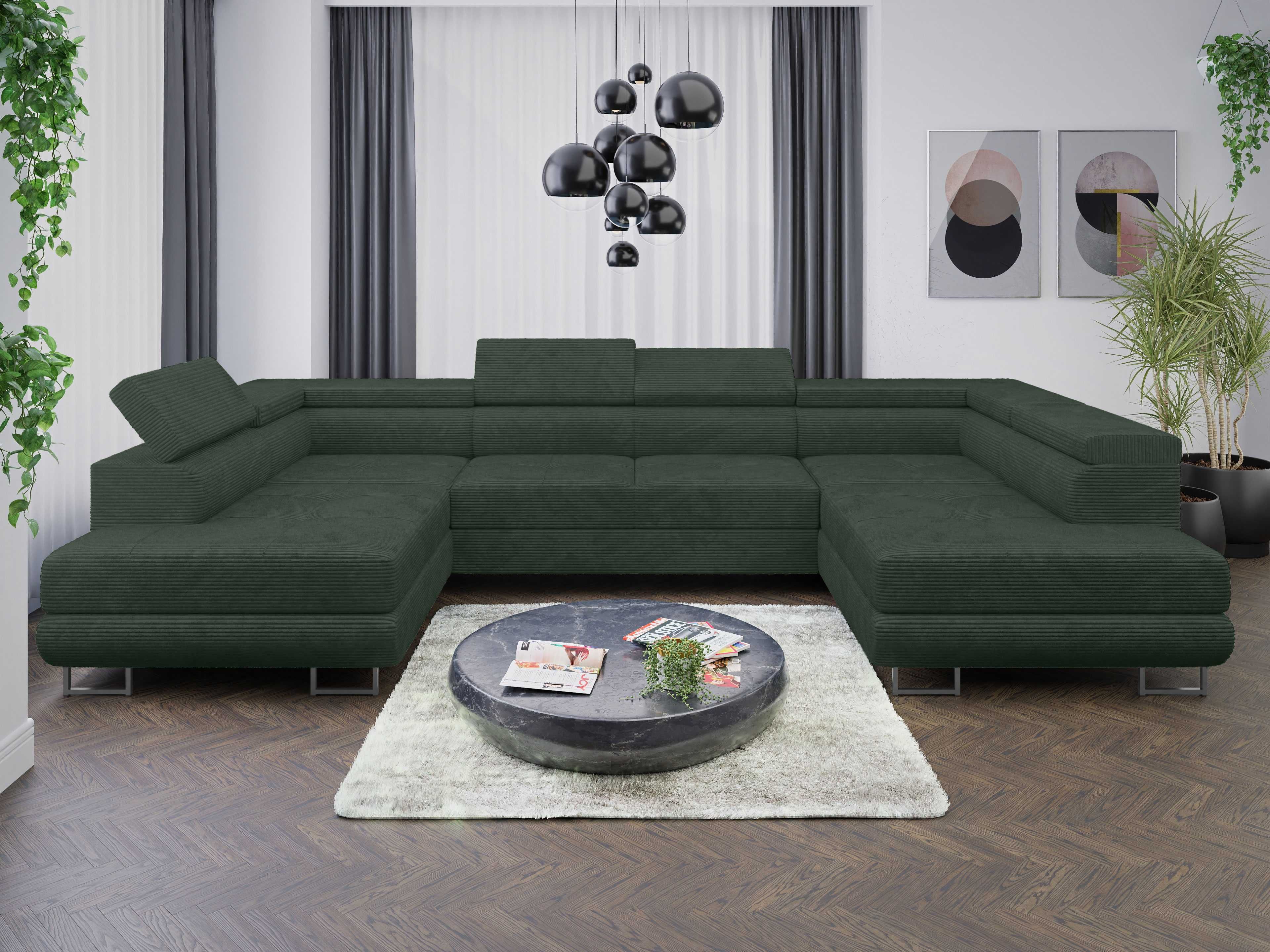 Narożnik Sofa Anton U funkcja spania delfin Kronos 7 sprezyna falista