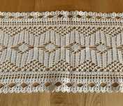 Lambrekin zazdrostka firanka bawełniana szydełko 200x25 rękodzieło