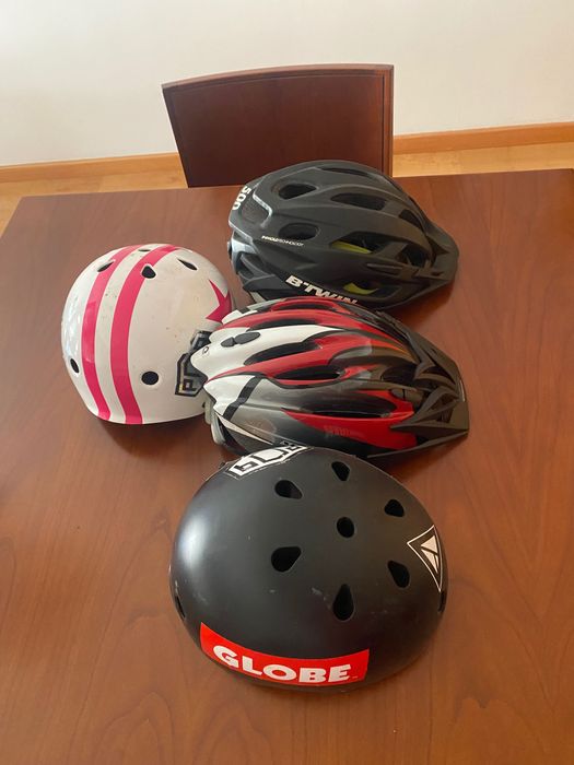 Capacetes BTT e skate