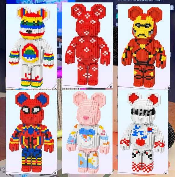 Magic Blocks 30см  ведмедик  3Д Конструктор Bearbrick Медведь 3D мишка