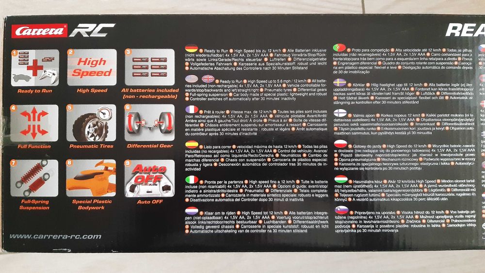 Auto zdalnie sterowane Carrera RC komplet światło, idealny PREZENT