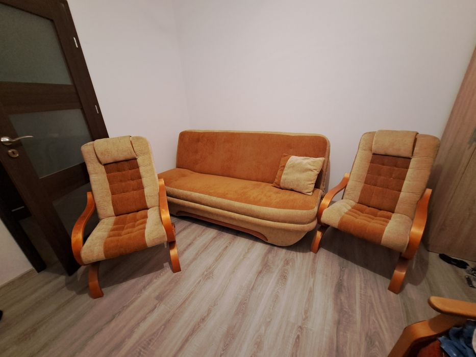Sofa rozkladana + fotele