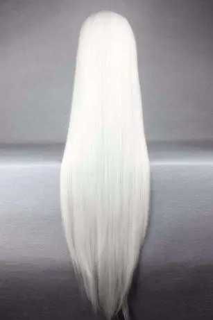 Długie białe peruki - 100cm, proste włosy, cosplay, anime
