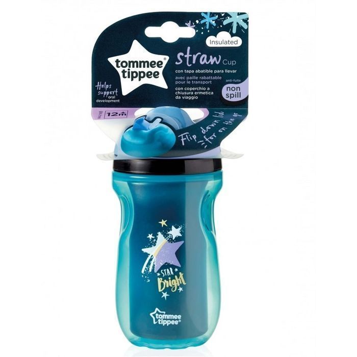 Tommee Tippee Straw Cup Bidon Ze Słomką Niekapek 12M+ Boy 260Ml (P1)