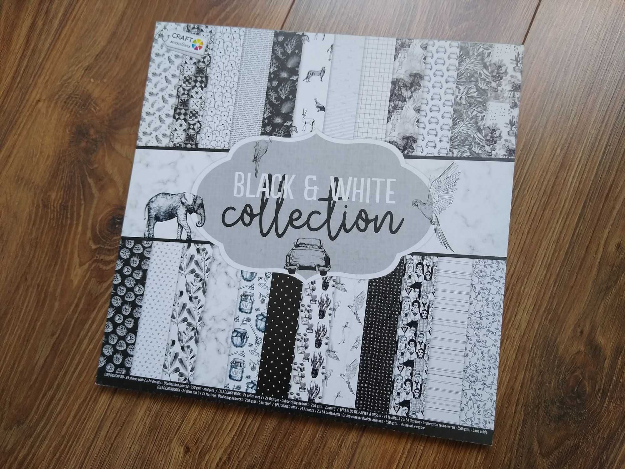 Black & White collection blok papierów ozdobnych 30x30cm scrapbooking