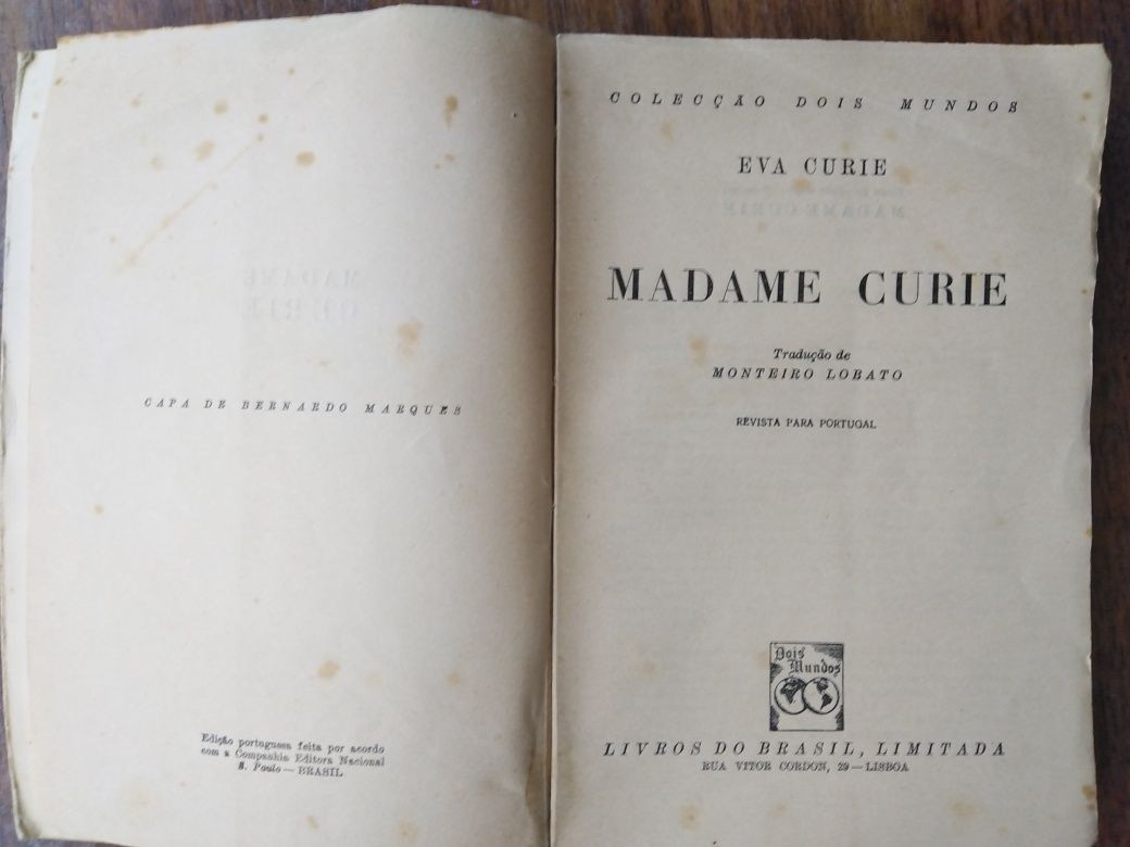 Livro Madame Curie