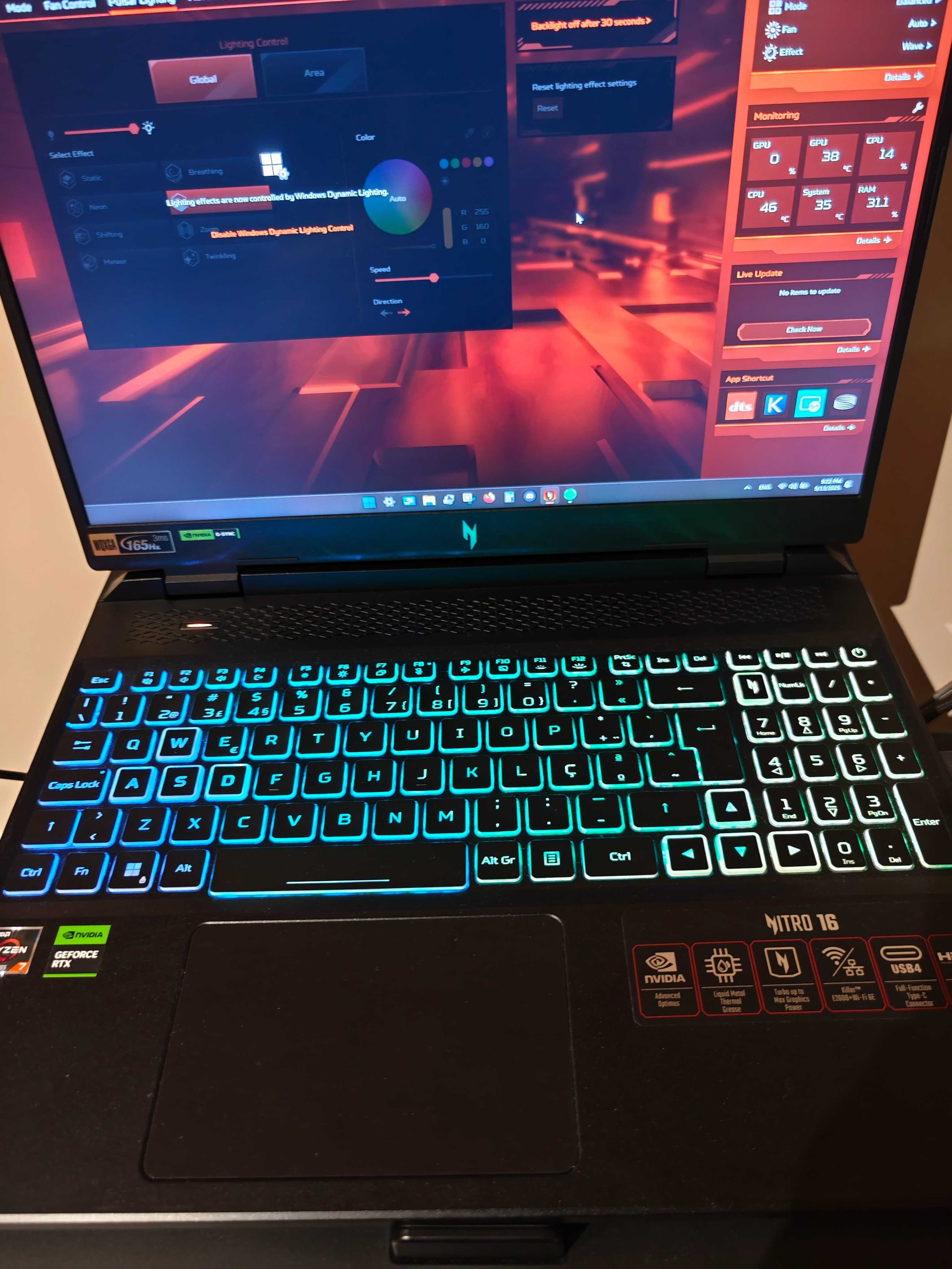 Laptop gaming acer nitro 16