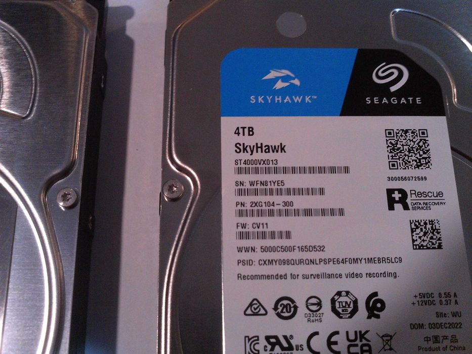 Dysk 4TB Seagate SkyHawk ST4000VX013 256MB, Gw. Seagate do 14.03.2026.