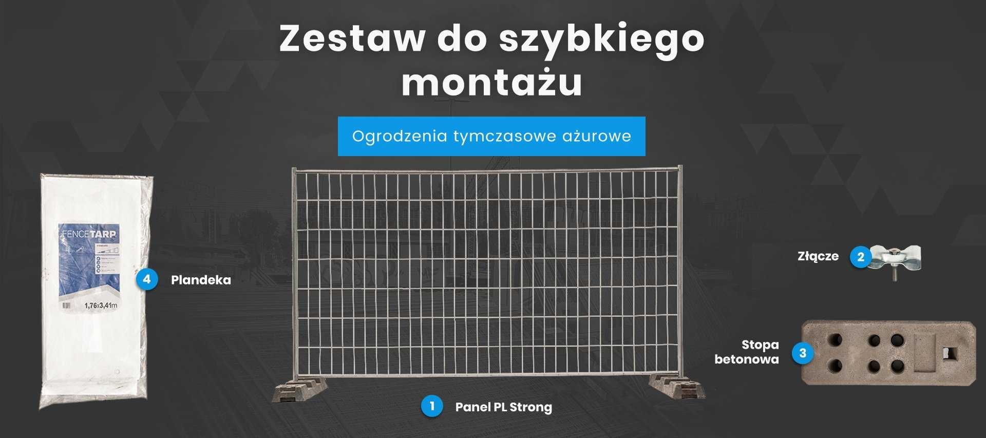 Ogrodzenia Tymczasowe budowlane przęsło Panel barierka Siatka leśna