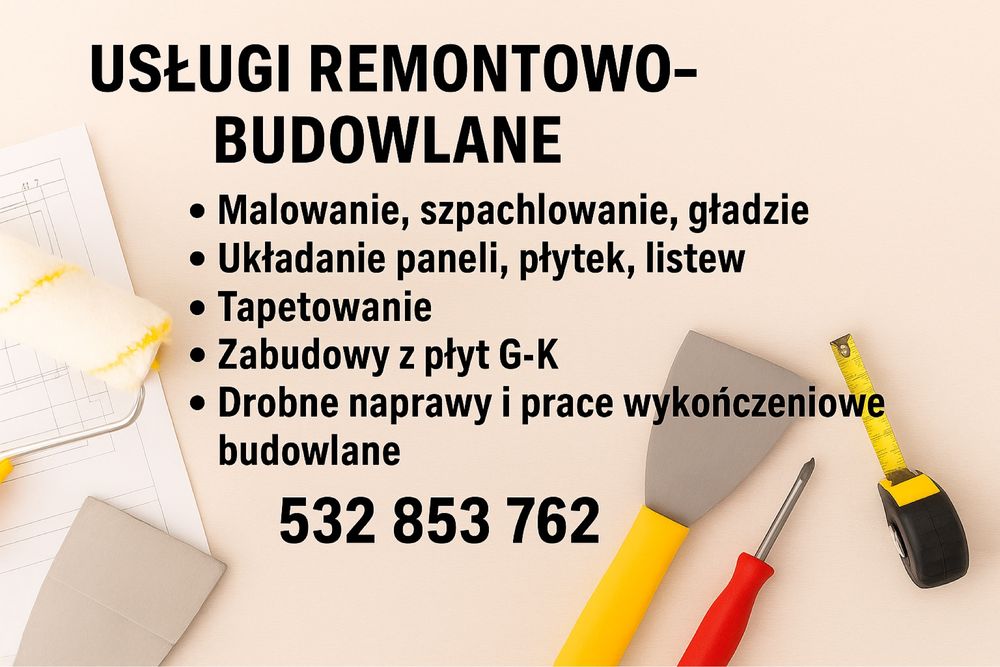 Usługi remontowo-budowlane (po godzinach)