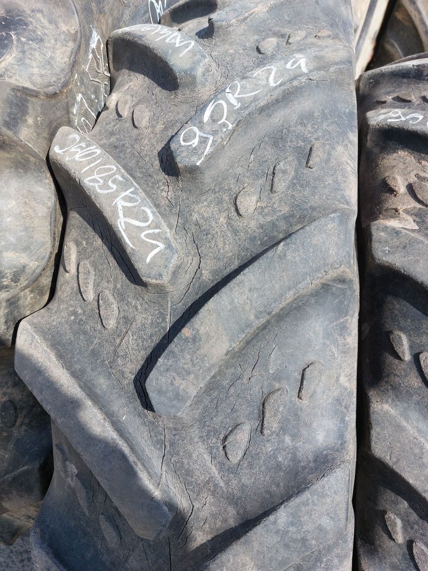 250/85R24 (9.5R24) Kleber opony używane rolnicze para