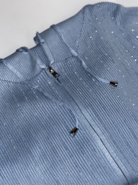 Женский прогулочный костюм, спорт-шик, вязаный трикотаж, размер М-L