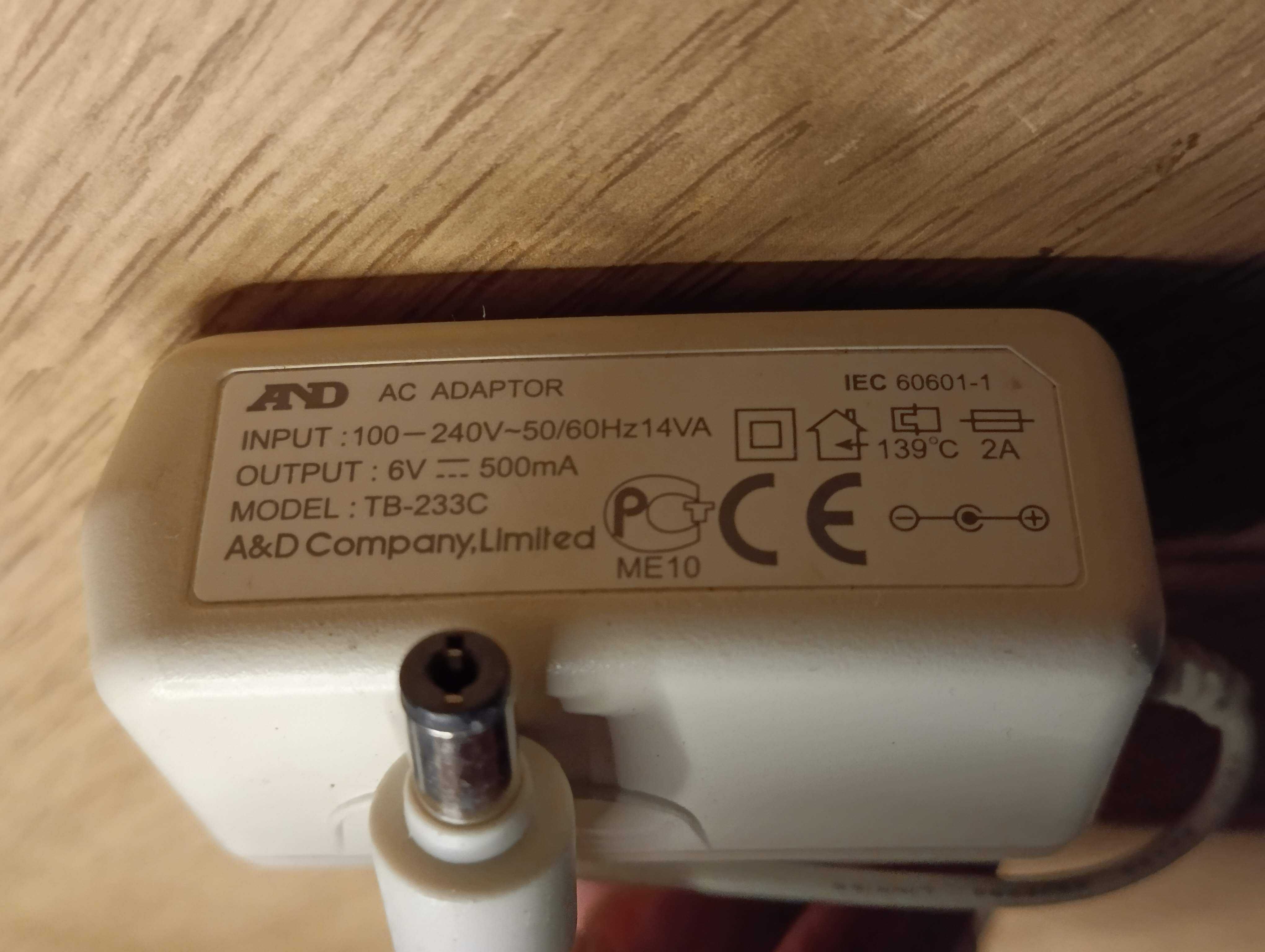Блок живлення питания для тонометра AND 6V 500mA TB-233C
