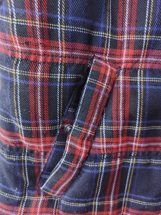 Ciepły bezrękawnik w kratkę L/XL