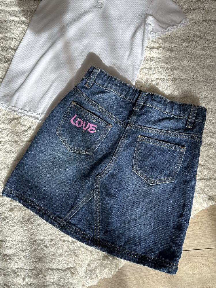 Комплект , сукня Zara, джинсова спідниця,футболка розмір 8-9 років 134