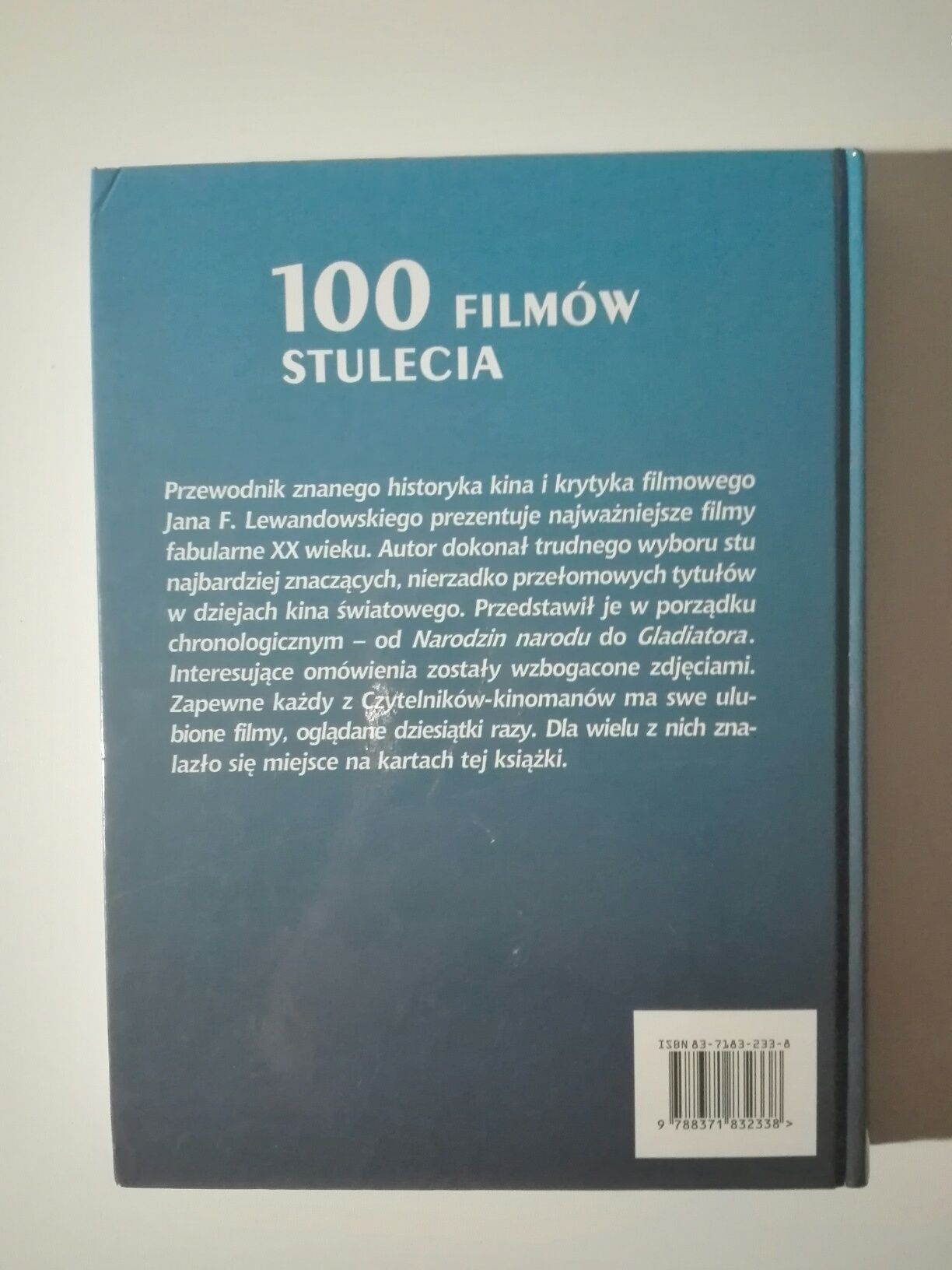 100 filmów stulecia. Jan F. Lewandowski. Videograf. 2002. Twarda opraw