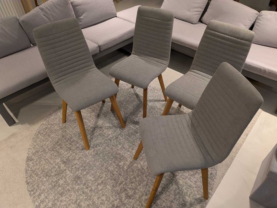 4 krzesła do jadalni - jasnoszare, Arosa - Lara Design (nadmiarowe)
