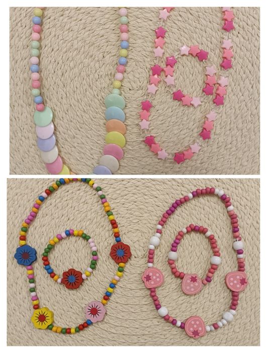 Biżuteria komplet bransoletka łańcuszek