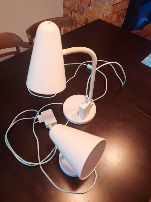 Lampka na biurko + kinkiet biały  Ikea zestaw