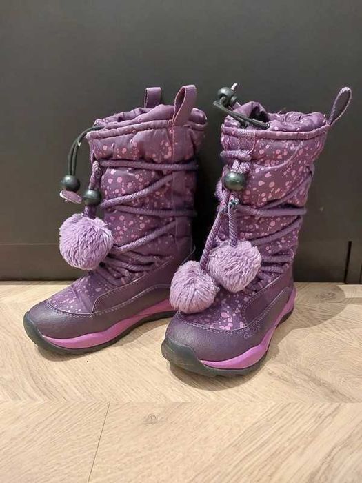 Fioletowe śniegowce Geox dziewczęce