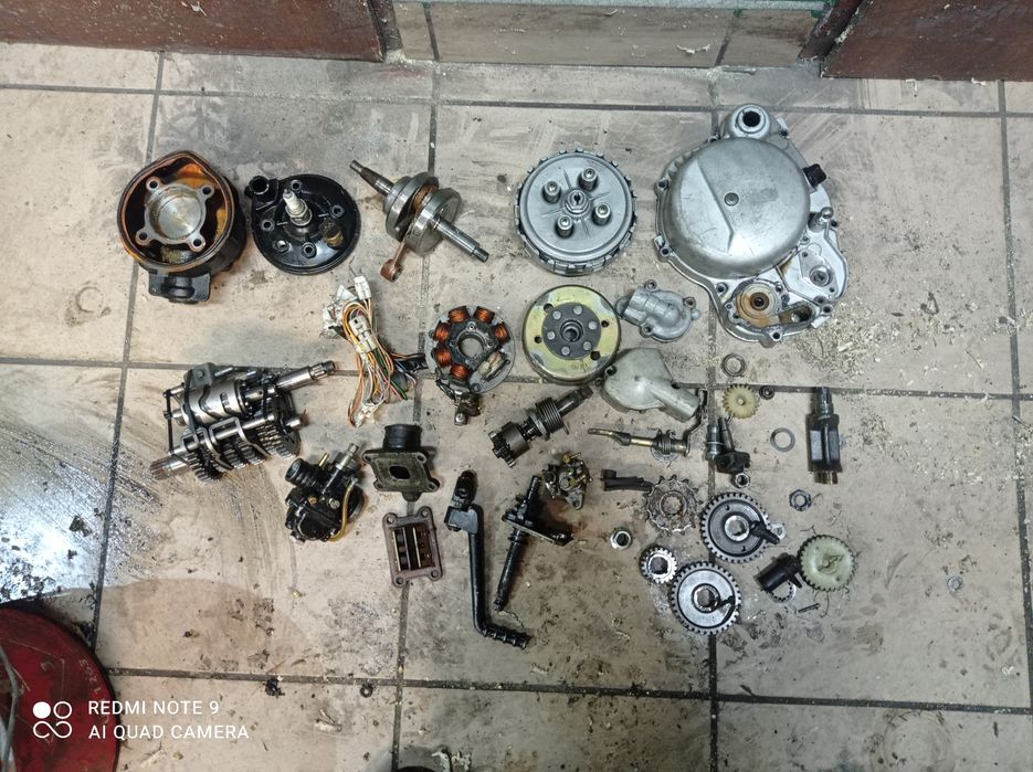 Silnik am6  174c 50cm3 części sprzęgło wał stator Magneto skrzynia