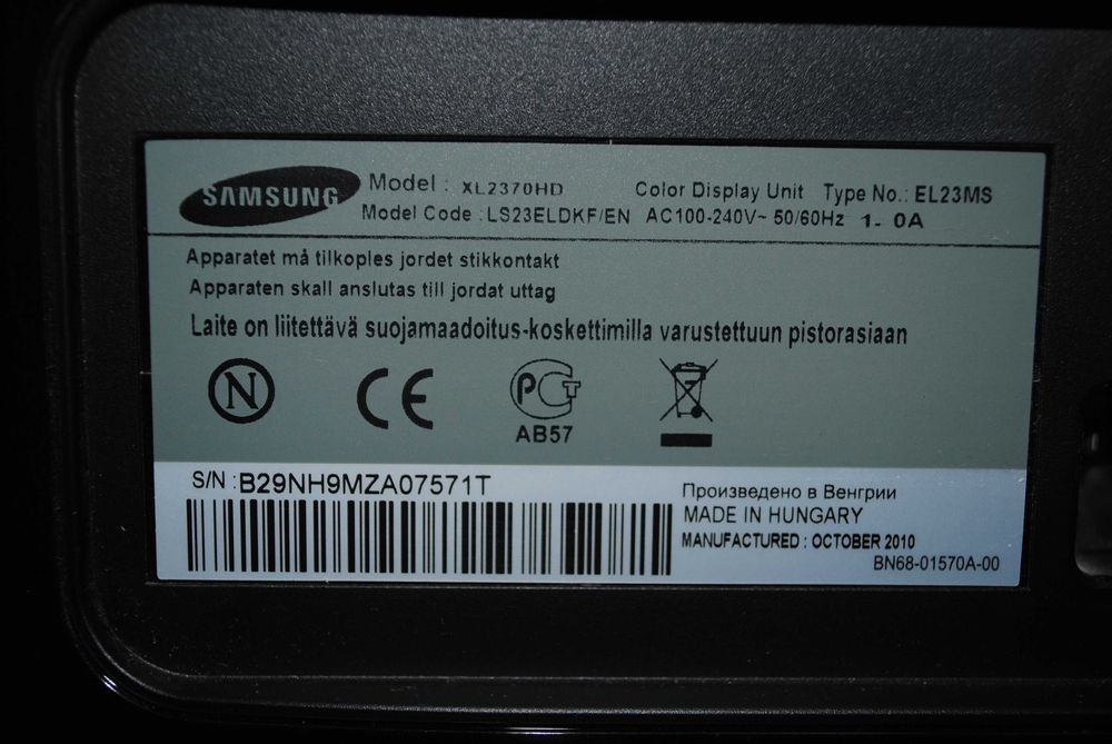 Monitor z tunerem TV Samsung XL2370HD stan IDEALNY