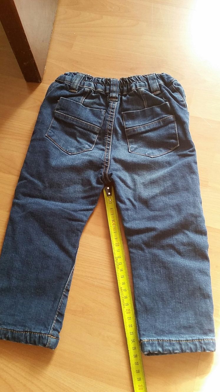 Spodnie jeans Rebel rozmiar 86 na zimę z podszewką