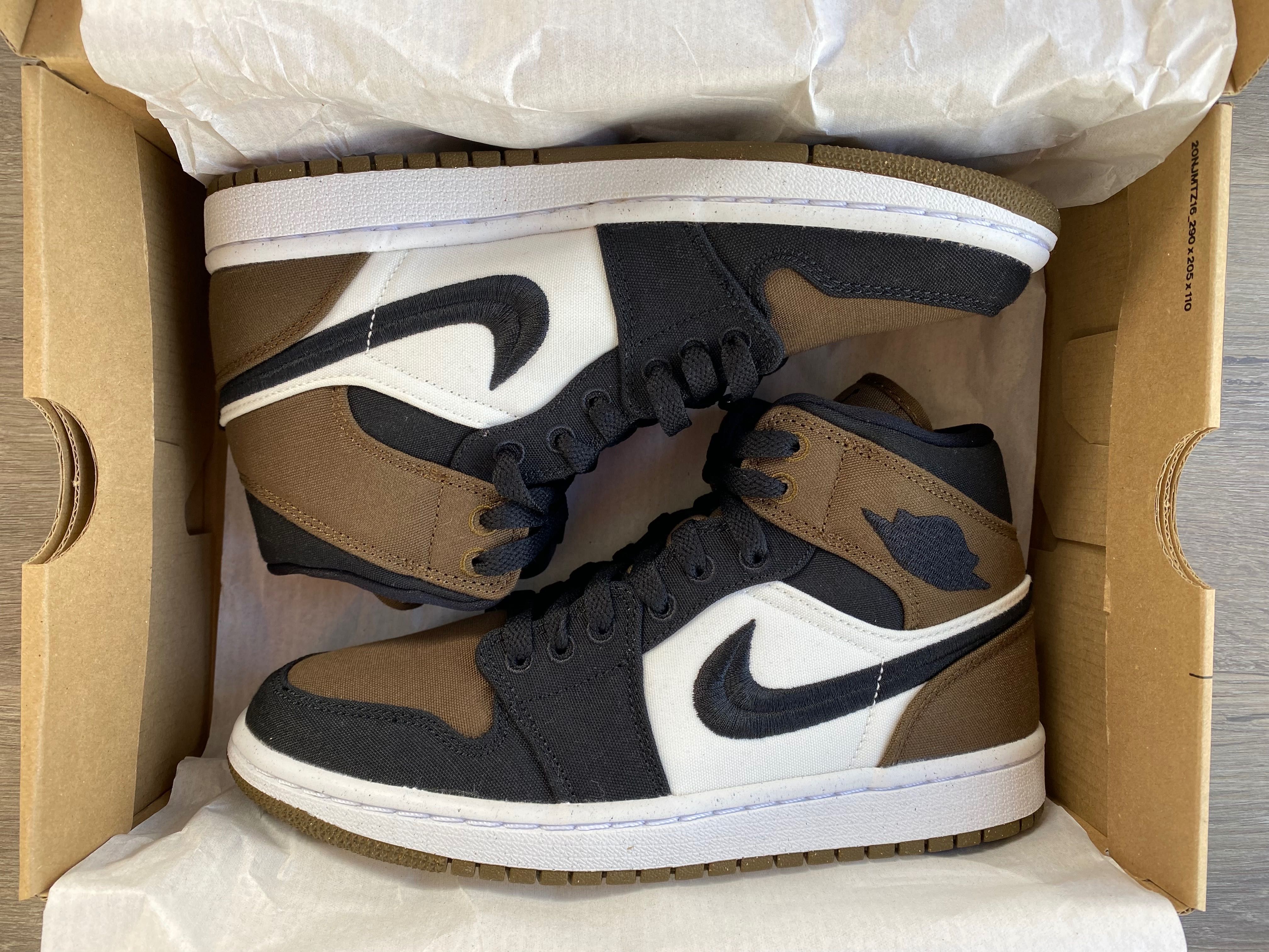 Jordan 1 Mid Olive Toe - EU 38