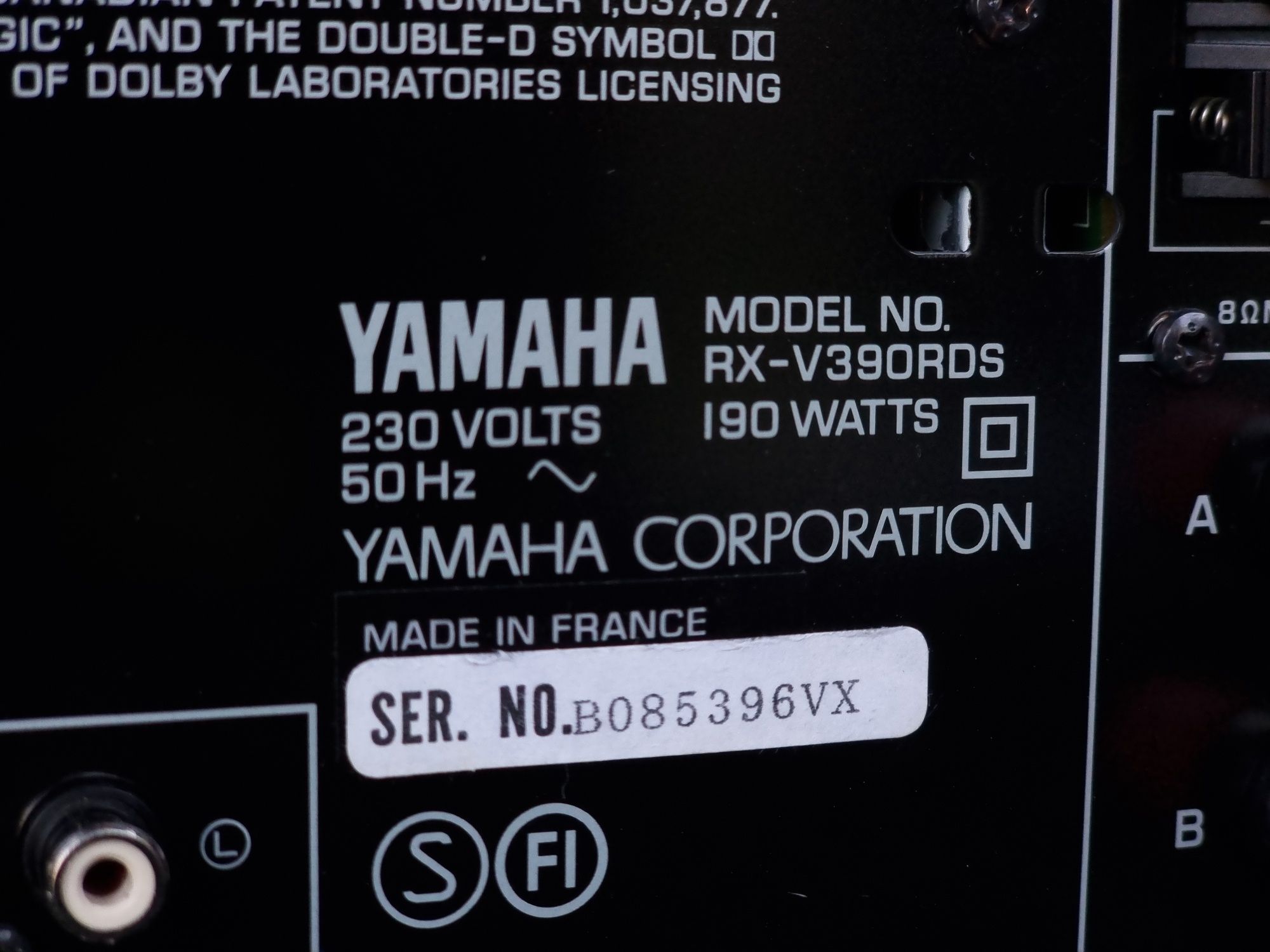 Amplituner Yamaha RX-V390RDS Stan BDB