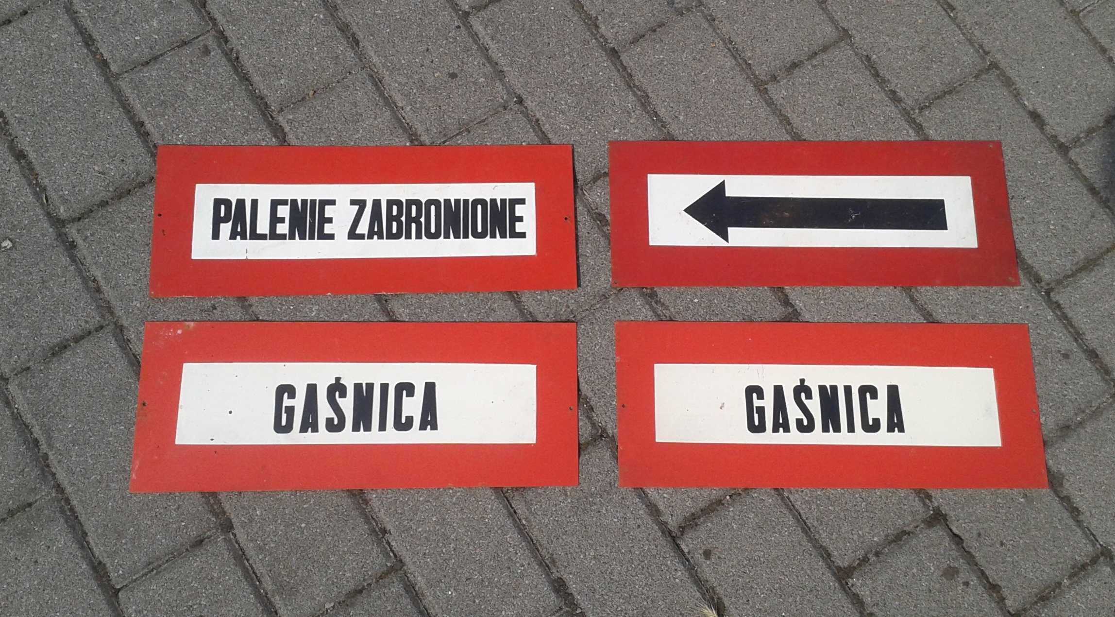 Stara tablica palenie zabronione Gaśnica PRL cena za szt