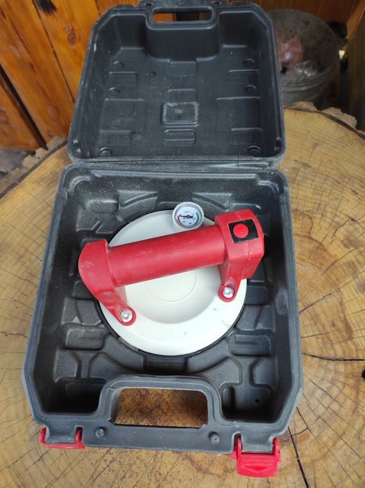 Вакуумна присоска для плитки акумуляторна Біла (150мм до 100кг)