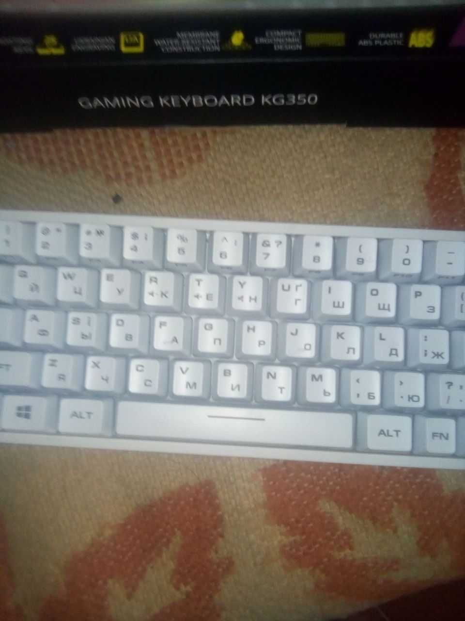 Клавиатура 2E Gaming KG350 RGB 68key USB white Gaming
