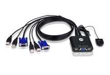 2-portowy przełącznik KVM USB VGA ze zdalnym selektorem portów CS22U