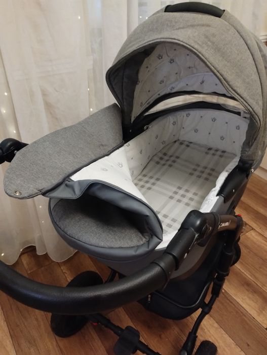 НОВАЯ Коляска 2в1 Alis Camaro ЭКО-КОЖА,Двойная Амортизация, Шасси 60см