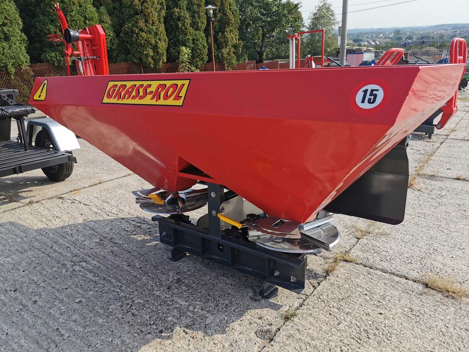 Nowy Dwutarczowy rozsiewacz nawozów MASTER JUNIOR GRASS ROL 600L/1000L