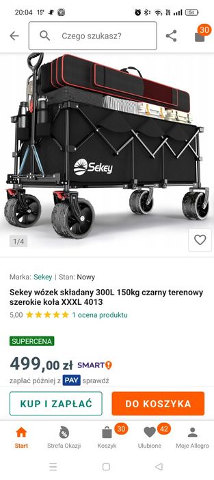 Wózek składany 300 l/ do 200 kg