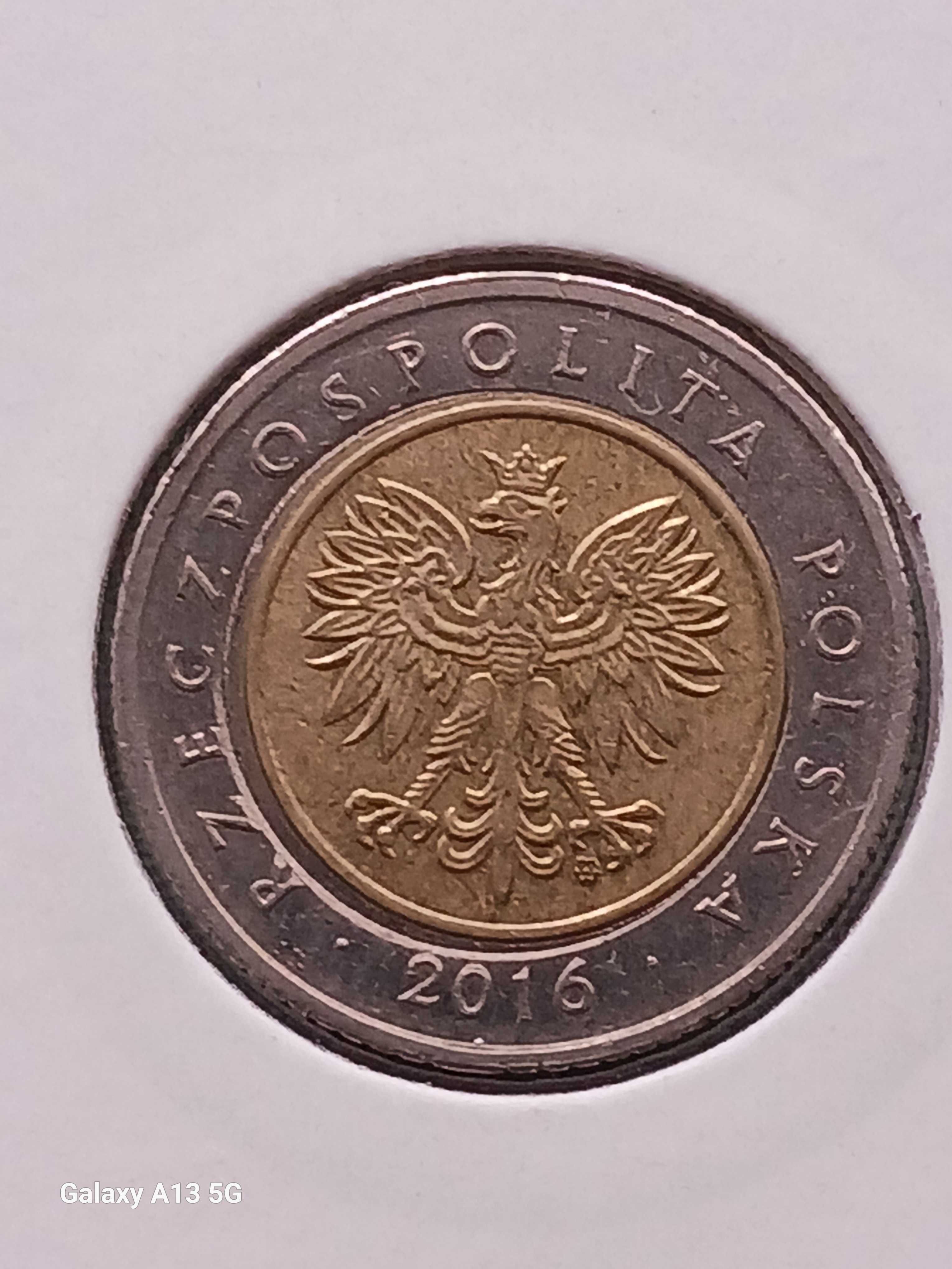 5 złotych 2016 r. Destrukt mennicy - piękny