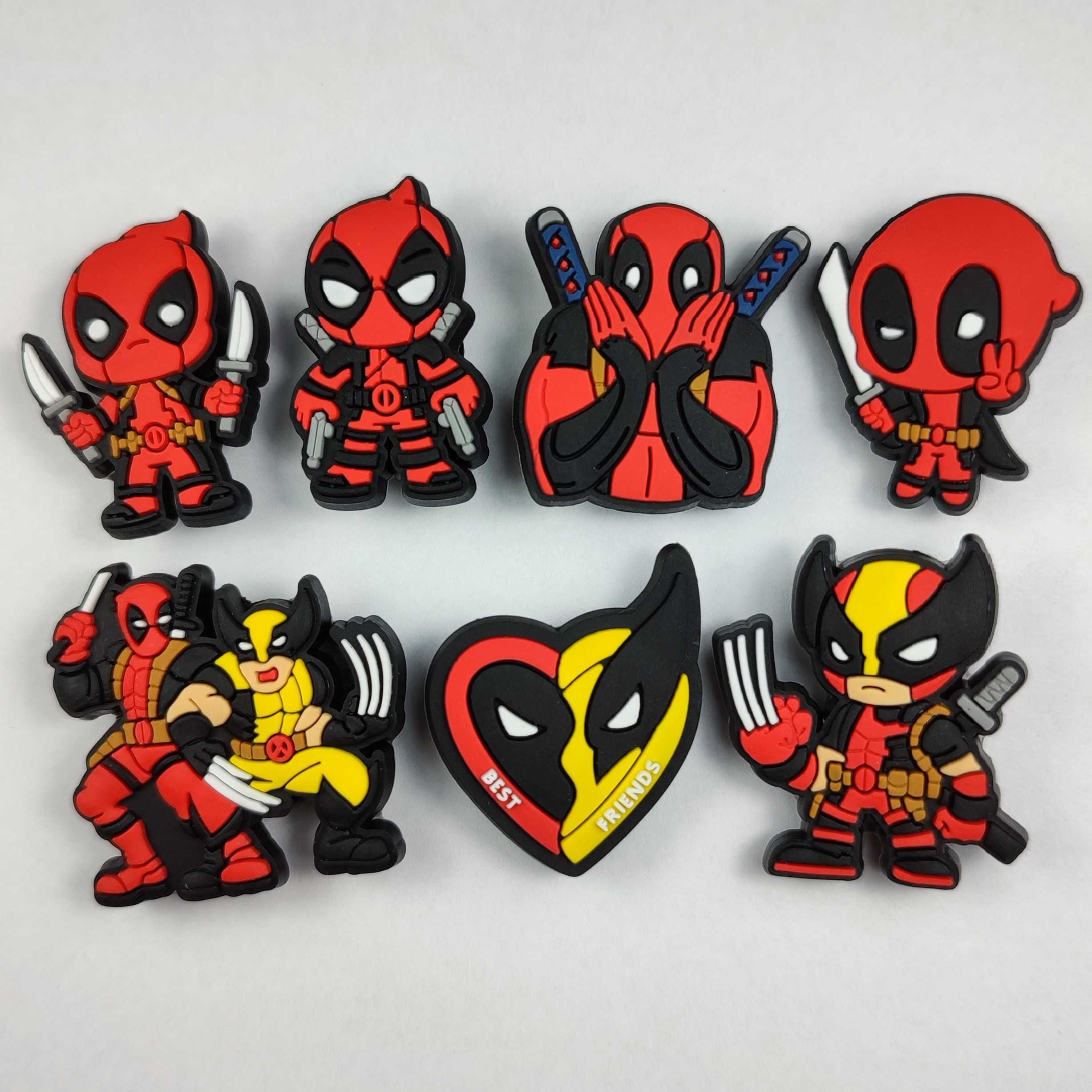 Przypinki do butów crocs DEADPOOL WOLVERINE Avengers MARVEL prezent