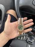 Rolex Oyster Prepetual Day Date olive dial Rose gold