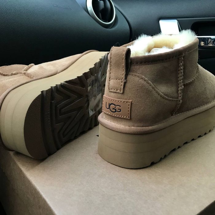 Жіночі уги на платформі руді UGG Classic Ultra Mini Platform Bootie