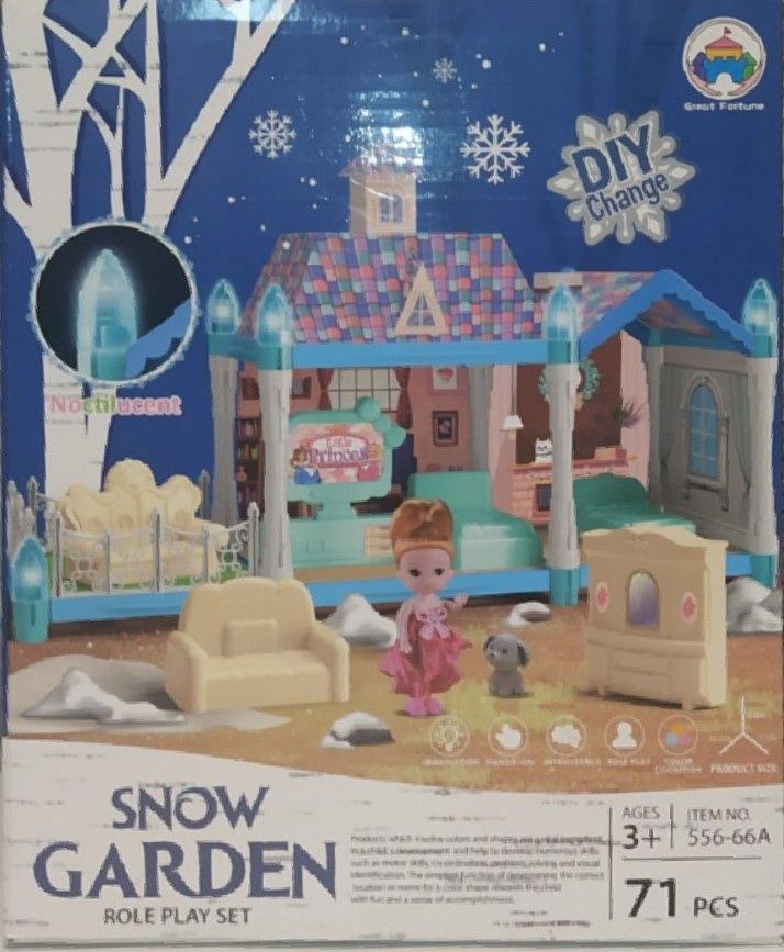 Кукольный домик игрушка "Снежный сад"