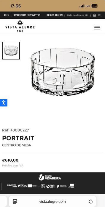 Centro de mesa Vista Alegre/ Atlantis novo