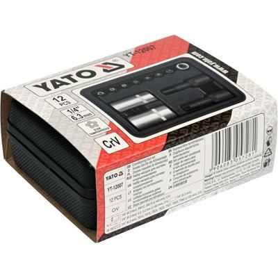 Nasadki i bity do klimatyzacji 1/4" 12szt Yato