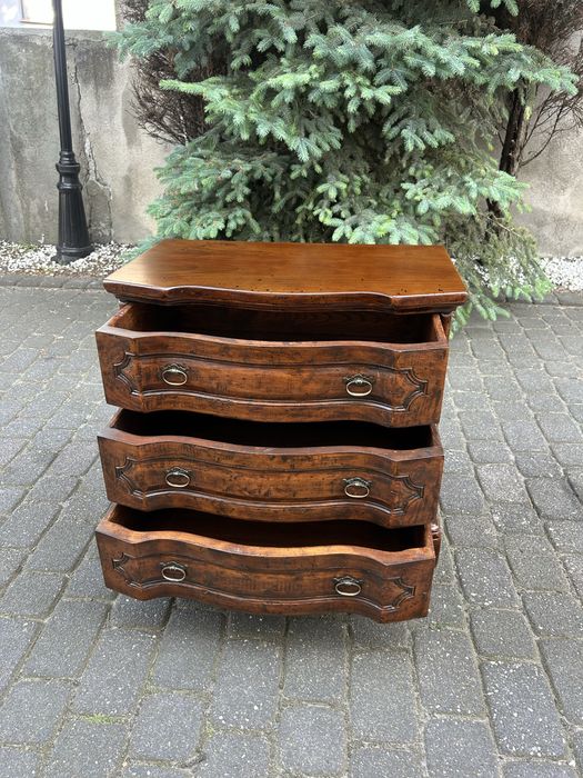 Stylowa Drewniana Komoda Kolonialna Stolik Z Szufadami Po Renowacji