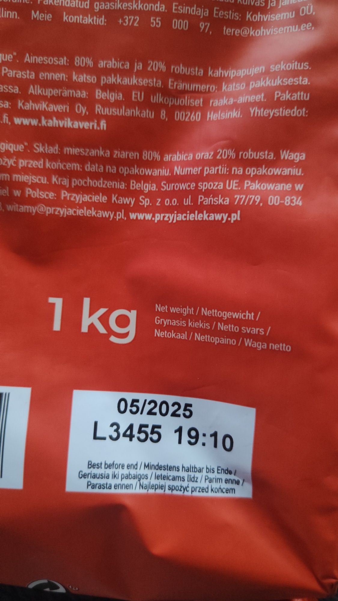 Kawa ziarnista Caprisette Belgique 1 kg