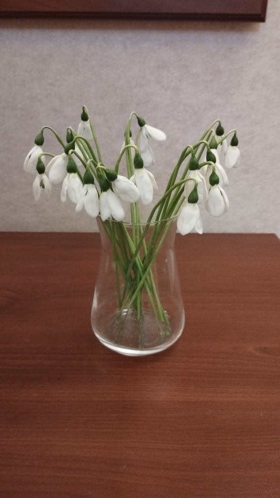 Продам подснежники из полимерной глины (холодный фарфор)